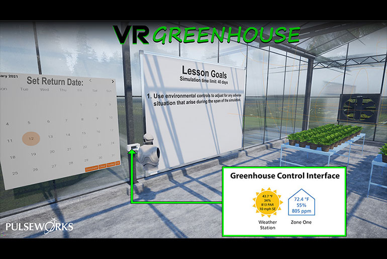 Prototype of virtual greenhouse in development. 