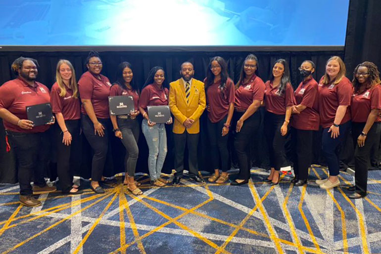 MSU students pose at the Minorities in Agriculture, Natural Resources and Related Sciences national conference in Jacksonville, FL