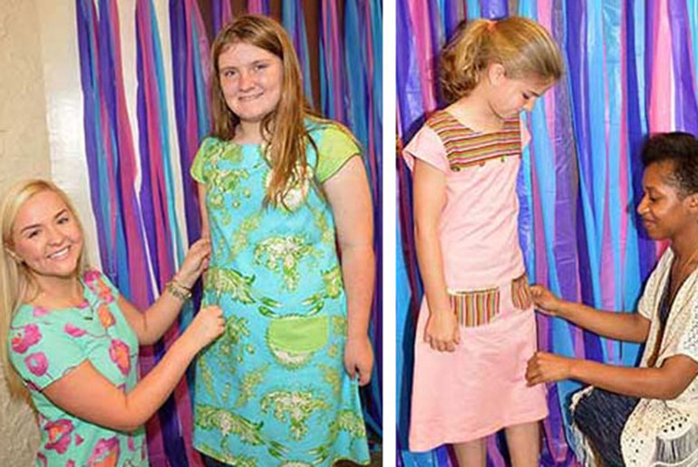 Students design dresses for 4-H members