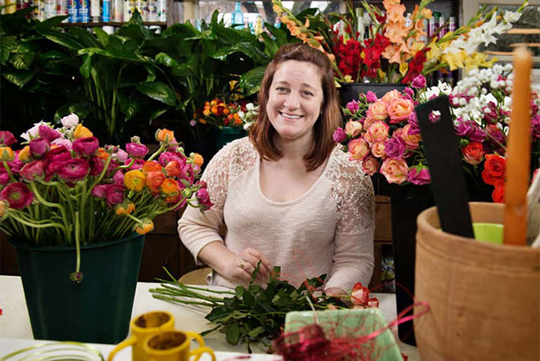 female at florist