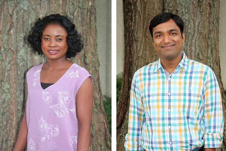 female and male student portraits