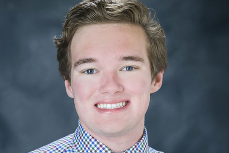 male student studio portrait